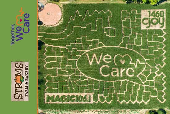 Aerial View of the 2020 Guelph General Hospital Foundation Maze at Strom's Farm.