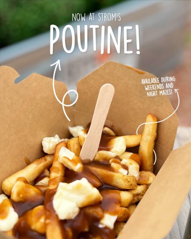 Making plans to visit our farm? Come hungry! 😉

We've added poutine to our menu this year! Available during weekends and Night Mazes. 🍟

#Poutine #CornMaze #LocalEats #GuelphThingsToDo #KWThingsToDo