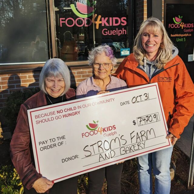 Huge shout out to an amazing organization.  Thanks to everyone who Rounded Up in the market and experienced our activity area on the weekends.
Our total donation for @food4kidsguelph is
$7,470.91! 

#guelphlife 
#food4kids
#thankyou