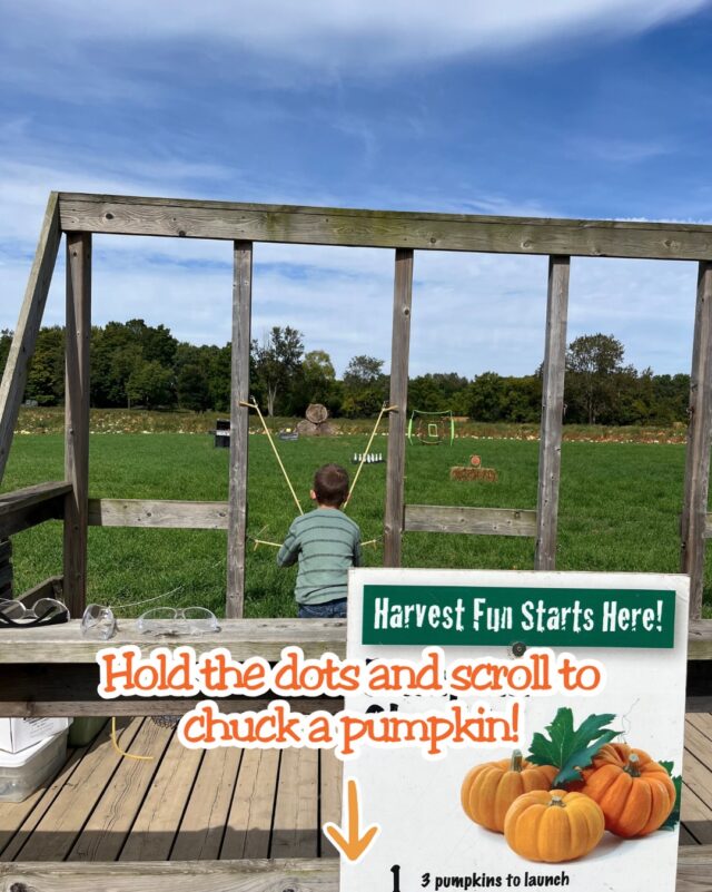Did you know Pumpkin Chuckin’ is available on weekends?!

3 pumpkins to launch are included in your admission to the Harvest Fun area!