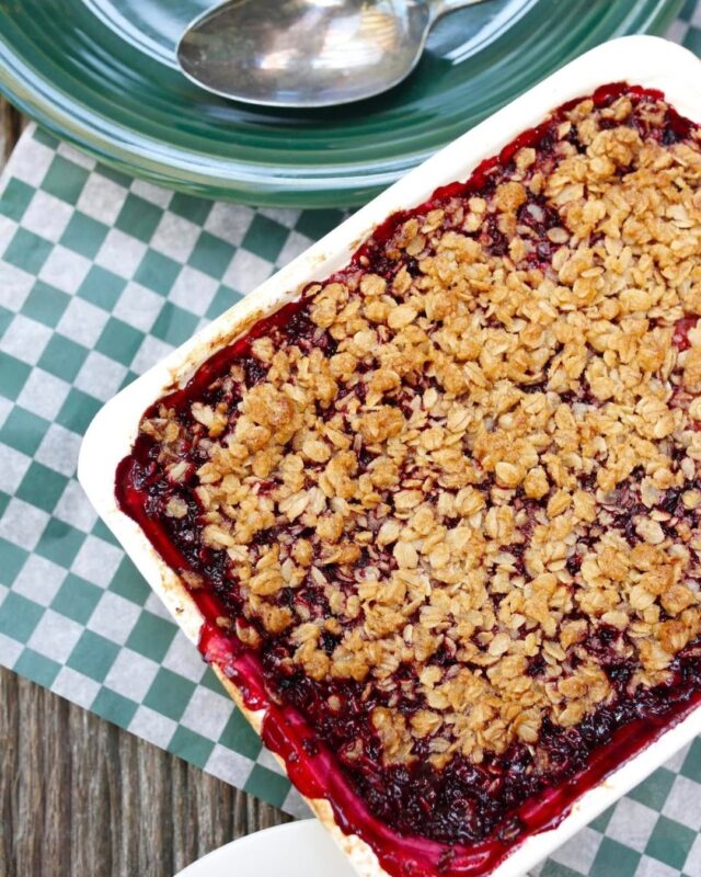 Heads up! Bakery orders for Thanksgiving closes on Wednesday ⏰ 

Pies, Cookies, Tarts, and this delicious Strawberry Haskap Crisp are all available. 

Place your order at strom.ca using the link in our bio 🔗