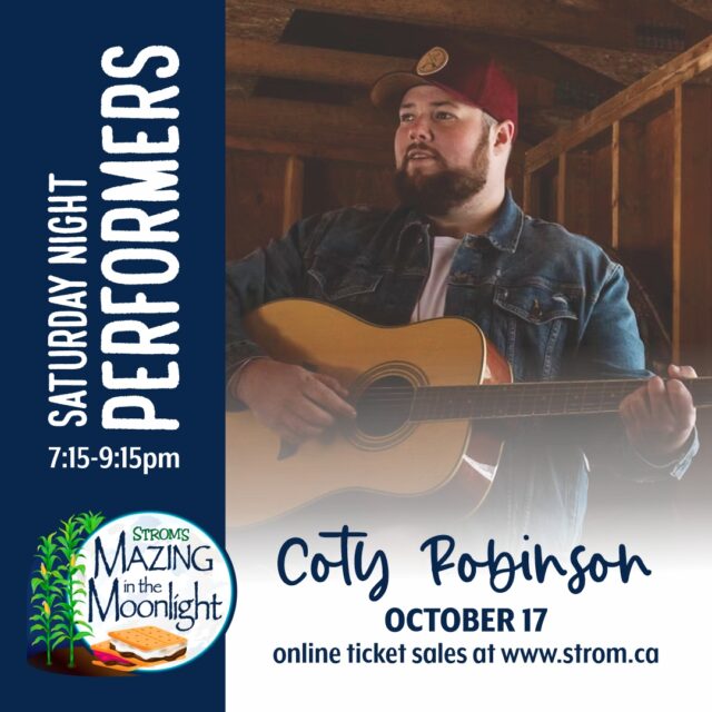Our first Night Maze of the year is only two weeks away!

Grab your friends to do our 6km corn maze and enjoy live music with @itscotyrobinson ! 🎶

Tickets are available now using the link in our bio. 🔗